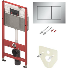 Инсталляция для унитаза Tece Tecebase 2.0 kit 9 400 402 с кнопкой Тecenow, хром матовый