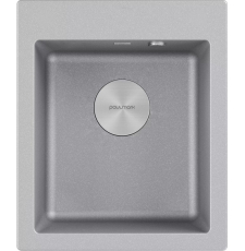 Мойка для кухни Paulmark Kante 40 41.5x49 PM104249-GRM, врезная, серый метал.