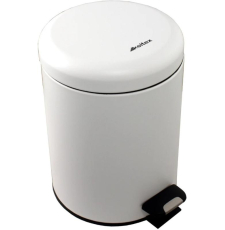 Мусорное ведро Ksitex BGR-5W с педалью, 5 л, микролифт, белый