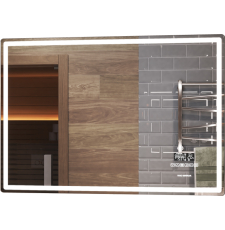 Зеркало Vigo Geometry Media 1000 100x70 с подсветкой LED, сенсор, часы, подогрев, темп. датчик, медиаблок