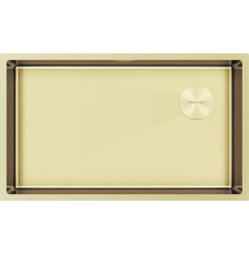 Мойка для кухни Paulmark Next-Skew 74 74x44 PM887444-LG, под столешницу, светлое золото