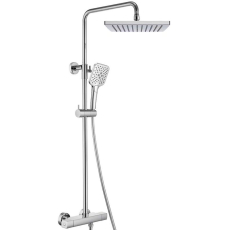 Душевая стойка с тропическим душем Vincea Next VSFS-1N0TCH с термостатом, хром