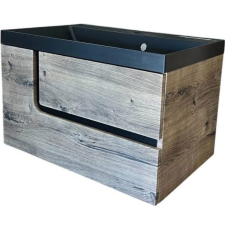 Тумба для умывальника Garda Lazio 80н_700 Астория подвесная, 1 ящ., 29.80н.700.PVC, дуб.темн./чер