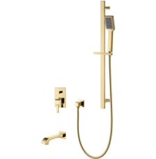 Встроенная душевая система Caprigo Diamante 50-210-oro со смесителем, золотой глянец