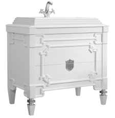 Тумба для умывальника Belux Кастилия Н 100-02 100, белый/серебро 111
