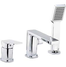 Смеситель на борт ванны Frap H46 F1146 врезной, на 3 отверстия, с лейкой, хром