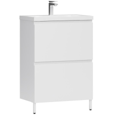 Тумба для умывальника Belux Минск Н 60-02 напольная, 2 ящ., белый глянцевый 1