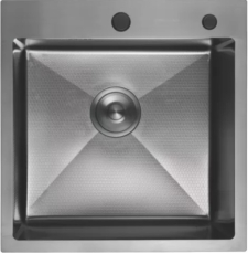 Мойка для кухни Gerhans 45x50 K34550BD, врезная, PVD графит соты