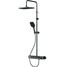 Душевая стойка с тропическим душем AM.PM Func F078F222, с термостатом, черный