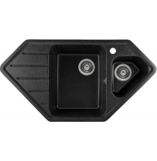 Мойка для кухни Gerhans E10 92x48, врезная, угловая, черный 22
