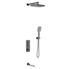 Встроенная душевая система Vincea VSFW-433T1GM, со смесителем, вороненая сталь
