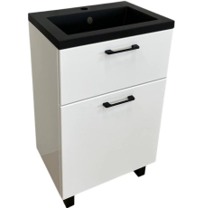 Тумба для умывальника Garda Verona70_500 Анита напольная, 1 дв., 1 ящ., 19.70.500.PVC, бел.гл.