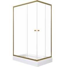 Душевая кабина Triton Вента Голд А1 120x80 с поддоном, пр., прозр.\золото, Щ0000073919