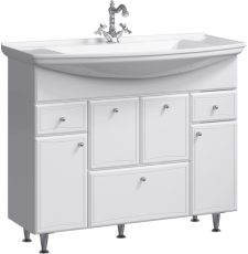 Тумба для умывальника Aqwella Барселона 105 Стиль, с корзиной для белья