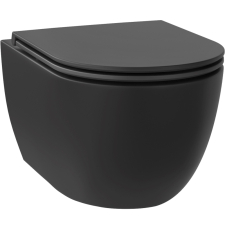 Унитаз Wellsee Chalice Perfection RimFree подвесной, с крышкой, матовый черный