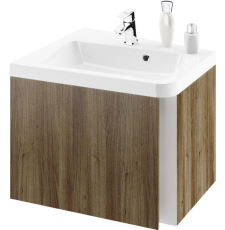 Тумба для умывальника Ravak SD 10 градусов 65 L, левая, темный орех