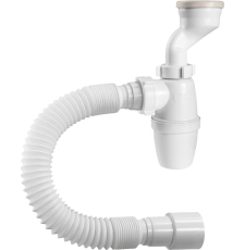 Сифон для писсуара Orio P-31009 1 1/4"х40 с гибкой трубой 40/50 и манжетами D40/46 мм