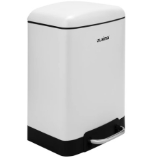 Мусорное ведро Merida Laima Ultra 701566 с педалью, микролифт, 12 л, белый матовый