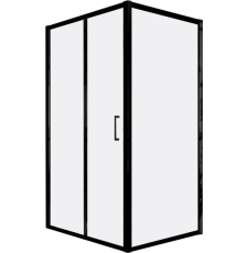 Душевая кабина Roxen Caspia 100x80, матов. Easy Clean\черный DeepBlack