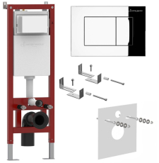 Инсталляция для унитаза Asten Readle Zentralmodul AR0501-0601CH с кнопкой, хром