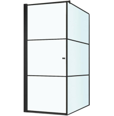 Душевая кабина Berges Dark L 90x90, квадр., прозр. EasyClean\черн., левая