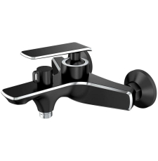 Смеситель для ванны Haiba HB548-7 HB60548-7 настенный, с лейкой, черный\хром