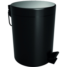 Мусорное ведро Bemeta Dark 104315010 с педалью, 5 л, черное