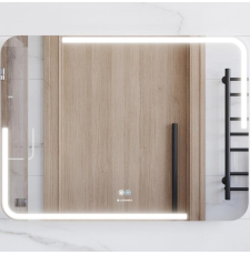 Зеркало Laparet Atlas 80x60 с подсветкой Led, сенсор, диммер, подогрев