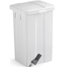 Мусорное ведро Merida 11607 с педалью, 25 л, белый