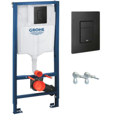 Инсталляция для унитаза Grohe Solido 38811KF0, с кнопкой, черный фантомный