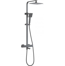Душевая стойка Ledeme L2424D с термостатом, оружейная сталь