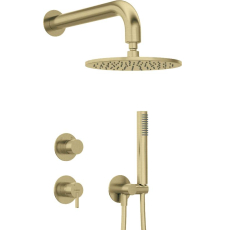 Встроенная душевая система Deante Silia Gold BR NQS R9YK со смесителем, браш. золото