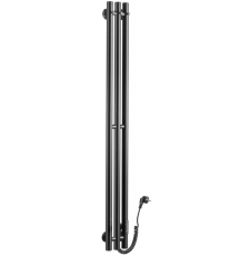 Полотенцесушитель Ростела Мини 3 10.8x150/3 электрический, диммер, с крючками, правый, черный