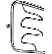 Полотенцесушитель Ростела Джаз 60x80 водяной, с полкой, ДУ-25, боковое 1", хром