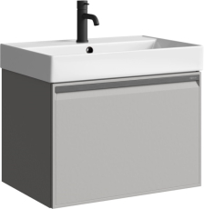 Тумба для умывальника Aqwella 5 Stars Pure 65 Вилис подвесная, 1 ящ., серый туман
