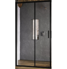 Душевая дверь Ravak Blix Slim BLSRV2K-80 80x195 раздвижная, транспарент AntiCalc, черный