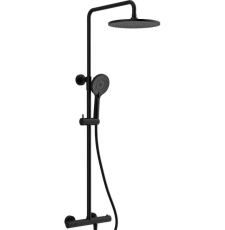 Душевая стойка Vincea Esse VSFS-1E0TMB с термостатом, черный матовый