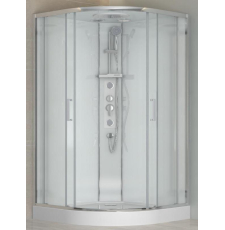 Душевая кабина Adema Витте Ронда 100x100 гидромассажная, прозр.\бел.\хром