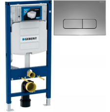 Инсталляция для унитаза Geberit Sigma UP320 111.302.HH.1 с кнопкой Burke Type 02, хром глянец