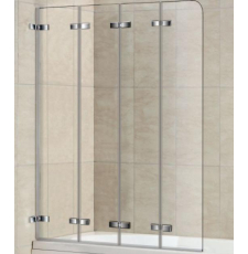 Душевая шторка на ванну WeltWasser WW100 ZD4-100 100x140, прозр.\хр.