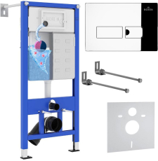 Инсталляция для унитаза Roxen StounFix Dual Fresh 852222 с кнопкой Caspia, хром