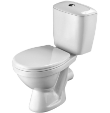Унитаз Santek Паллада напольный, 2 режима, с крышкой, горизонтальный выпуск, 1.WH30.2.376