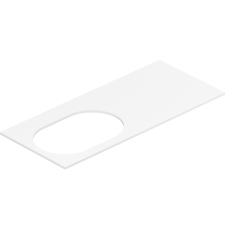 Столешница Belux Luna Jazz Oval560 НП120, White Silk 18