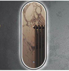 Зеркало Roxen Grown 45x120 с подсветкой, сенсор, диммер, оружейная сталь