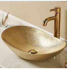 Раковина CeramaLux NC 7811ASJ 61.5 на столешницу, золото