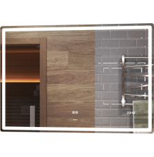 Зеркало Vigo Geometry Luxe 1000 100x70 с подсветкой LED, сенсор, часы, подогрев