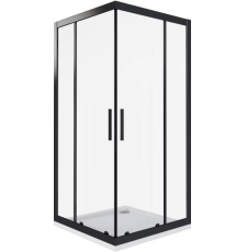 Душевая кабина BAS Good Door Cofe CR 100x100, прозр., черн., КФ00007