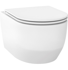 Унитаз Wellsee Croquis RimFree подвесной, с крышкой, матовый белый Унитаз Wellsee Croquis RimFree подвесной, с крышкой, матовый белый