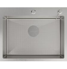 Мойка для кухни Roxen Simple 60x48, врезная, с коландером, дозатором, текстура зерно, сатин