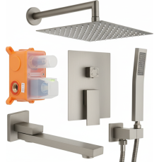 Встроенная душевая система Roxen Caspia 50016000-BN со смесителем, брашированный никель